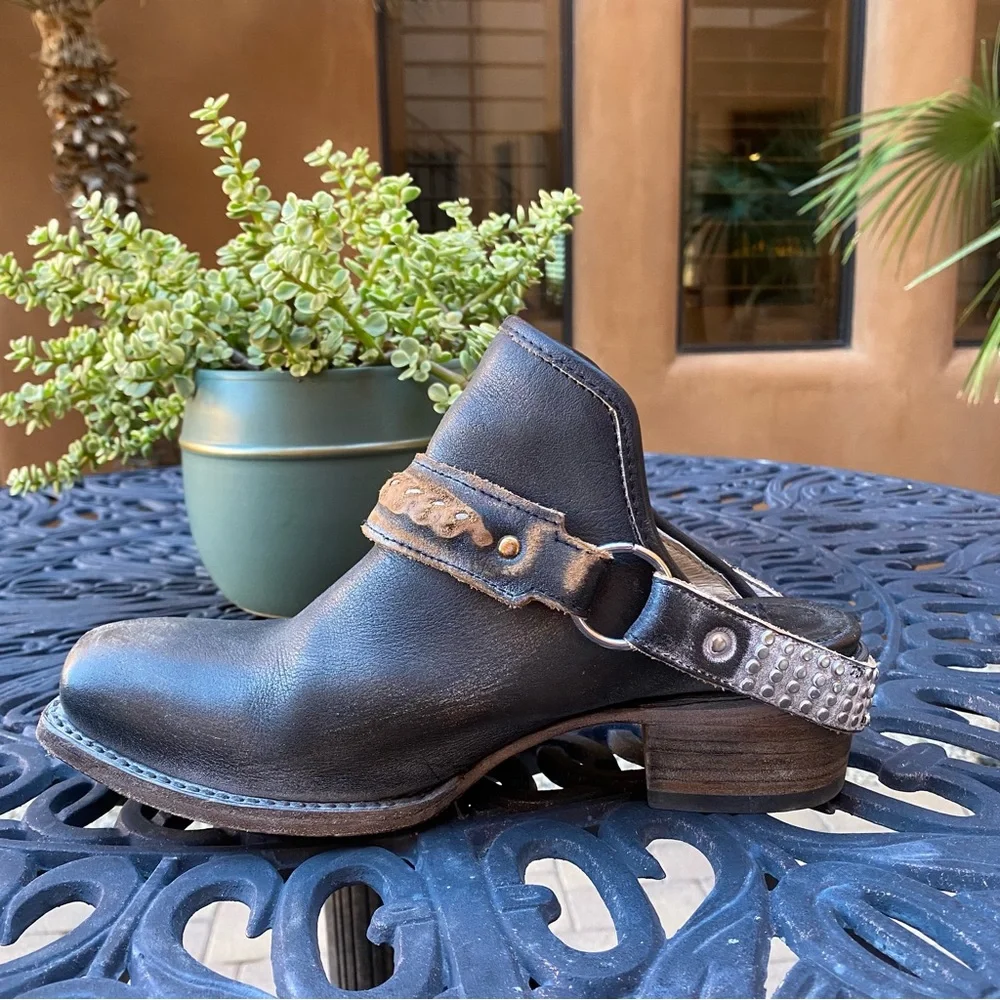 SOLD FreeBird by Steven Train Leather Mule Heel Bootie - Picture 3 of 12